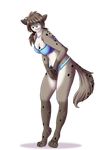  anthro bikini cat clothed clothing cute feline female grin kathrin_(twokinds) keidran line-arts looking_at_viewer mammal solo standing swimsuit twokinds webcomic 