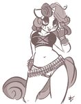  ammo_belt anthro anthrofied clothing equine female fingerless fingerless_gloves friendship_is_magic gloves hair half-closed_eyes horn horse lizombie looking_at_viewer mammal my_little_pony navel panties pony solo sweetie_belle_(mlp) tongue underwear unicorn 