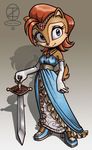  queen royalty ruby sally_acorn sega sonic_(series) sword tazi-zan weapon 