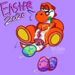 1:1 2026 absurd_res anal_prolapse anthro bodily_fluids clothing drooling easter egg eyewear footwear genital_fluids glasses hi_res holidays kai_the_yoshi_(kaifurry) kais_studios lidded_eyes looking_pleasured male mario_bros nintendo oviposition peeing peeing_on_self penis_tentacles prolapse saliva shoes solo tentacles urine urine_on_self watersports wearing_glasses yoshi