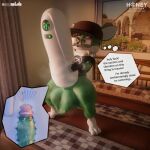  3_toes 3d_(artwork) advertisement anthro balls baseball_cap bed big_balls big_penis bottomless bottomless_male canid canine canis chihuahua clenched_teeth clothed clothing digital_media_(artwork) domestic_dog eyewear fan_character feet fingerless_gloves freckles furniture gaia genitals glasses gloves handwear hat headgear headwear heterochromia hi_res honey_play_box huge_balls huge_penis hyper hyper_balls hyper_genitalia hyper_penis image_bubble internal kai_2_(sex_toy) looking_pleasured male mammal motion_blur motion_lines musk musk_cloud musky_balls musky_penis onyxsplash overbite_fang penetrable_sex_toy penis scrotum_flap sega sex_toy shirt solo sonic_the_hedgehog_(series) standing t-shirt teeth thick_thighs thought_bubble toes topwear toy_dog vibrator vincent_(onyxsplash) 