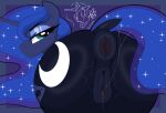 absurd_res allicoot anus big_butt blue_hair bodily_fluids butt clitoris equid equine eyebrows eyelashes female feral friendship_is_magic genital_fluids genitals hair hasbro hi_res horn looking_back mammal my_little_pony mythological_creature mythological_equine mythology princess_celestia_(mlp) princess_luna_(mlp) pupils quadruped sibling_(lore) sister_(lore) sisters_(lore) solo_focus tail tail_aside unicorn vaginal_fluids vulva winged_unicorn wings