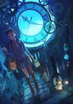  analog_clock basket brown_eyes brown_hair bunny chain clock clockwork dark deer doll dutch_angle flower guitar hat horse instrument long_hair nutcracker ooi_choon_liang original roman_numerals silk solo spider_web umbrella 