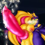 anthro balls bedroom_eyes big_balls big_breasts big_butt big_penis bodily_fluids breasts butt canid canine canis claws cum cum_drip cum_on_penis cumshot dingo dripping ejaculation excessive_cum excessive_genital_fluids eyelashes female genital_fluids genitals glistening glistening_body glistening_breasts glistening_genitalia hair hi_res huge_balls huge_breasts huge_cumshot huge_hips huge_penis human humanoid hyper hyper_cum hyper_genitalia hyper_penis kangaroo larger_female long_eyelashes long_hair long_tongue macropod mammal marsupial narrowed_eyes nipple_piercing nipples passiona_roo penis piercing sauna seductive sharp_teeth size_difference solo steam steamy_penis teeth thick_thighs tongue wet_tongue wide_hips
