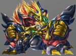  armor chibi chibi_only commentary_request deformed drill full_armor gattai genesic_gaogaigar glowing highres looking_at_viewer mecha mecha_focus nica_(32400260) no_humans orange_eyes orange_hair robot science_fiction solo super_robot v-fin wings yuusha_ou_gaogaigar yuusha_ou_gaogaigar_final yuusha_series 
