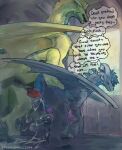 anal anal_penetration anus bodily_fluids breeding_mount cum cum_in_ass cum_inside dialogue dragon duo english_text feral forced forced_anal genital_fluids genitals hi_res horn knot knotted_penis male male/male mane mythological_creature mythological_scalie mythology penetration penis questionable_consent redishdragie sandwing_(wof) scalie sex text vibrato_(therussbuss) wings_of_fire