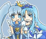  :3 blue_eyes blue_hair blush_stickers color_connection crown cure_marine cure_princess happinesscharge_precure! heartcatch_precure! kurumi_erika long_hair magical_girl mini_crown multiple_girls nekocherry precure shirayuki_hime sweatdrop tiara trait_connection twintails 