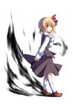  bad_id bad_pixiv_id blonde_hair blouse darkness full_body hair_ribbon looking_at_viewer nakukoroni red_eyes ribbon rumia shoes short_hair simple_background skirt socks solo touhou vest white_background 