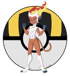  alpha_channel blue_eyes breasts eyelashes female fire infernape itsuko103 looking_at_viewer mammal monkey nintendo pok&#233;mon pok&eacute;mon primate small_breasts solo standing video_games yellow_eyes 