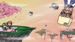  aircraft floating_island highres hot_air_balloon mani_(osu!) mari_(osu!) mocha_(osu!) pippi_(osu!) wada_don whitecat_(osu!_player) 