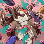 abdominal_bulge all_three_filled anal anal_penetration anthro april_(hezrezzo) bodily_fluids breasts brown_body butt claws countershade_butt countershade_face countershade_feet countershade_tail countershade_torso countershading cum cum_in_ass cum_in_mouth cum_in_vagina cum_inside cum_on_breasts cum_on_butt cum_on_feet disembodied_penis excessive_cum excessive_genital_fluids feet female foot_fetish foot_play footjob genital_fluids genitals group group_sex hair hi_res knot knotting kobold leaking_cum magic magic_restraints male male/female nipple_piercing nipples oral oral_penetration orgy penetration penis piercing precum red_hair restraints scalie sex sharkysocks spots tail toe_claws translucent translucent_penis triple_penetration vaginal vaginal_penetration