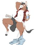 animal_genitalia animal_penis anthro asinus balls baseball_cap big_balls big_bulge big_penis biped black_hair bottomless bottomless_anthro bottomless_male brown_body brown_fur bulge clothed clothing donkey dullvivid equid equine equine_genitalia equine_penis erection facial_piercing flannel_shirt flared_penis fur genitals hair half-closed_eyes hat headgear headwear hi_res hooves huge_balls huge_bulge huge_penis klayton_(dullvivid) lip_piercing male male_anthro mammal medial_ring mullet narrowed_eyes penis piercing redneck shirt simple_background smile smirk smug smug_face smug_grin snakebite_piercing solo stud_piercing t-shirt tail tail_tuft topwear tuft unguligrade white_background