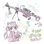  +_+ 1girl animal_ear_headphones animal_ears anti-materiel_rifle barrett_m82 black_bow bow cat_ear_headphones cat_ears commentary_request controller cropped_torso dated english_commentary fake_animal_ears game_controller gun hashtag headphones highres holding holding_controller holding_game_controller initial jacket mixed-language_commentary official_alternate_costume pink_jacket rifle rj_octr signature sniper_rifle solo the_hundred_line_-last_defense_academy- track_jacket translation_request tsukumo_kako watermark weapon white_background 