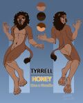  2026 abs antelope anthro black_nose black_text bovid brown_body brown_eyes brown_fur brown_mane butt character_name chorny_vasiliok claws color_swatch digital_drawing_(artwork) digital_media_(artwork) eyelashes felid flat_colors fur gazelle hi_res hybrid lion male mammal mane model_sheet navel nipples nude pantherine pawpads pecs snout solo tail tail_tuft tan_body tan_fur tan_pawpads text tuft whisker_spots yellow_text 