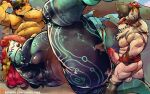 abs absurd_res animal_genitalia anthro aroused aurelion_sol_(lol) back_muscles balls big_butt blue_body bodily_fluids bone butt dragon eastern_dragon erection fur genital_slit genitals group group_sex hair hi_res humanoid_genitalia humanoid_penis kled_(lol) league_of_legends lying male male/male mammal miauarf muscular muscular_anthro muscular_male mythological_creature mythological_scalie mythology nipples nude on_back open_mouth pecs penis riot_games scalie scar serratus sex simple_background size_difference skull skull_head slit_play spread_slit tail teeth tencent threesome trio tuft white_body white_fur yordle