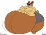2026 anthro artist_name belly big_belly big_breasts black_highlights black_nose bottomwear breasts brown_body brown_ears brown_hair brown_inner_ear brown_tail clothing colored cookiebun digital_media_(artwork) dipstick_tail ear_piercing eevee emme_(reathe) eyelashes female flat_colors generation_1_pokemon green_eyes grey_bottomwear grey_clothing grey_shorts hair hand_on_breast hand_on_own_breast hi_res highlights_(coloring) holding_breast huge_belly huge_breasts huge_thighs hyper hyper_belly hyper_breasts hyper_pregnancy hyper_thighs linea_nigra looking_at_belly looking_at_own_belly looking_down looking_down_at_self markings mature_anthro mature_female motion_lines navel nintendo outie_navel piercing pokemon pokemon_(species) pregnant pregnant_anthro pregnant_female reathe shorts simple_background solo tail tail_markings tan_clothing tan_sweater tan_tail_tip tan_topwear text thick_thighs three-quarter_view tight_clothing topwear white_background