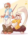assisted_exposure bottomwear bottomwear_down clothed clothing diaper duo embarrassed eyewear felid feline glasses hi_res leopard lilchu male male/male mammal mouse murid murine padded pantherine pants pants_down pantsing partially_clothed rat rodent shocked snow snow_leopard surprised wearing_diaper