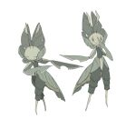  1other :> antennae arthropod_limbs avocado_539 bowing closed_eyes closed_mouth colored_skin full_body furry leaf leavanny looking_at_viewer multiple_views muted_color pokemon pokemon_(creature) red_eyes simple_background solo standing white_background yellow_skin 