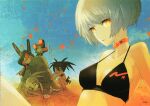 absurdres animal_hood bikini black_bikini black_hair black_hoodie black_rock_shooter black_rock_shooter_(character) black_rock_shooter_(game) blue_eyes breasts choker concept_art grey_hair highres hood hoodie huke incredibly_absurdres mechanical_wings medium_breasts nafhe nana_(black_rock_shooter) official_art orange_choker orange_eyes pink_eyes pink_hair rabbit_hood short_hair stella_(black_rock_shooter) swimsuit twintails white_hair white_rock_shooter wings 