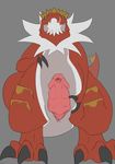  beard cloaca dinosaur dragontherapist erection facial_hair grey_background horny licking licking_lips looking_at_viewer male nintendo nude penis plain_background pok&#233;mon pok&eacute;mon scalie solo standing theropod tongue tyrannosaurus_rex tyrantrum video_games 