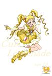  adapted_costume anniversary arudebido blonde_hair brooch character_name copyright_name cure_lemonade double_bun drill_hair earrings flower frills full_body hair_flower hair_ornament jewelry kasugano_urara_(yes!_precure_5) kneehighs long_hair magical_girl older orange_flower orange_rose precure puffy_sleeves rose shoes skirt smile solo twin_drills twintails white_background wrist_cuffs yellow_eyes yellow_legwear yes!_precure_5 yes!_precure_5_gogo! 
