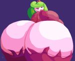  2026 belly big_belly big_breasts big_butt blue_background breasts butt cel_shading clothing colored digital_media_(artwork) elemental_creature elemental_humanoid enkah eyelashes female flora_fauna generation_7_pokemon green_hair hair hi_res huge_belly huge_breasts huge_butt huge_thighs humanoid hyper hyper_butt hyper_thighs legwear looking_at_butt looking_at_own_butt looking_back looking_back_at_self multicolored_body nintendo not_furry obese obese_female obese_humanoid overweight overweight_female overweight_humanoid pink_body pink_clothing pink_eyelids pink_eyes pink_legwear pixel_(artwork) plant plant_humanoid pokemon pokemon_(species) portrait rear_view shaded simple_background solo thick_thighs three-quarter_portrait tsareena two_tone_body white_body 