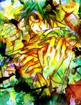  abstract absurdres aojiru_(yume_2kki) bad_id bad_pixiv_id colorful highres looking_at_viewer male_focus solo yume_2kki 