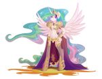  alpha_channel anthro anthrofied armor bracelet breasts cleavage clothed clothing crown dress equine falleninthedark female friendship_is_magic gold hair horn horse jewelry mammal multi-colored_hair my_little_pony navel necklace plain_background pony princess_celestia_(mlp) purple_eyes sparkles standing transparent_background unconvincing_armor winged_unicorn wings 