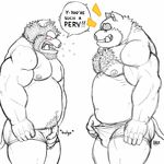  anthro barham biceps blush boar bulge chubby clothing fb1907 fur junichi male mammal muscles nipples pecs pig porcine smile 