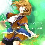  bad_id bad_pixiv_id blonde_hair green_eyes lowres mizuhashi_parsee popoin short_hair solo touhou 