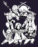  chibi gorobei_katayama heihachi_hayashida katsushiro_okamoto kikuchiyo kyuzo multiple_boys samurai_7 shichiroji shimada_kanbei sword weapon 