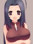  ahoge breast_hold breasts crossed_arms idolmaster idolmaster_(classic) idolmaster_sp large_breasts miura_azusa red_eyes smile solo unikurage 