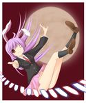  amagu animal_ears bad_id bad_pixiv_id bunny_ears danmaku moon one_eye_closed reisen_udongein_inaba solo touhou 