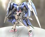  00_raiser 0_raiser 3d dual_wielding gun gundam gundam_00 holding huge_weapon mecha no_humans sword weapon zefai 