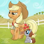  baby booker_t._grey bovine breasts cattle cowbell cub diaper duo female friendship_is_magic hat lactating mammal my_little_pony original_character smudge_proof young 