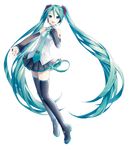  aqua_eyes aqua_hair detached_sleeves full_body hatsune_miku hatsune_miku_(vocaloid3) ixima long_hair music necktie official_art open_mouth singing skirt solo thighhighs transparent_background twintails very_long_hair vocaloid zettai_ryouiki 