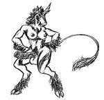  balls boo3 breasts demon dickgirl equine hooves horn horsecock intersex mammal nipples penis unicorn 