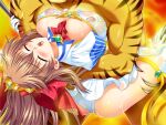  1boy 1girl arched_back ass blush bow breasts brooch brown_hair cleavage closed_eyes elbow_gloves game_asset gloves hair_bow head_back hetero interspecies jewelry kamei large_breasts leg_lock long_hair magical_girl nipples non-web_source official_art open_mouth orgasm panties red_bow sakurai_natsuki see-through_clothes seisenki_valkyrie_sisters self-datamine sex skirt solo_focus sweat thighhighs tiara tiger_boy underwear valkyrie_moon variant_set visual_novel_cg wet wet_clothes white_gloves white_panties white_thighhighs 