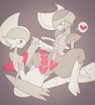  2boys animal_penis arm_blade bisharp blush censored colored_skin commentary_request erection facing_another gallade grey_background grey_hair grey_skin hand_on_another's_leg hand_on_ground heart heart_censor helmet highres holding_hands interspecies knees_up looking_at_another male_focus mohawk multicolored_skin multiple_boys mutual_masturbation on_ground open_mouth partially_colored penis penises_touching pokemon pokemon_(creature) pokemon_focus red_eyes shoulder_pads sitting sitting_between_legs sitting_on_lap sitting_on_person smile spoken_heart spot_color spread_legs thick_thighs thighs two-tone_skin umi-be-to unfinished weapon white_skin wide_hips wide_spread_legs yaoi 