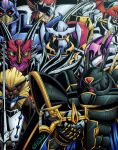  6+boys alphamon armor cape craniummon digimon digimon_(creature) digital_hazard dinosaur_boy dragon duftmon dukemon dynasmon errork03 examon gankoomon gold_helmet green_eyes group_picture group_profile helmet highres holding holding_skull invincible_(series) knight lordknightmon meme multiple_boys no_humans non-humanoid_robot omegamon pink_armor pink_helmet profile red_eyes robot robot_dragon serious shield shoulder_pads skull viltrumite_group_shot_(meme) western_comics_(style) wings 