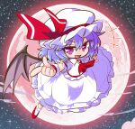  +++ 1girl ascot bat_wings blue_hair blush bow brooch collared_shirt commentary_request fang flying frilled_shirt frilled_shirt_collar frilled_skirt frilled_wrist_cuffs frills full_body full_moon gem hair_between_eyes hat hat_bow hat_ribbon highres jewelry kajiya_no_masa looking_at_viewer medium_hair mob_cap moon night no_nose one-hour_drawing_challenge open_mouth outdoors outstretched_arms red_ascot red_bow red_eyes red_gem red_moon red_ribbon red_shoes remilia_scarlet ribbon shirt shoes short_sleeves skirt sky smile socks solo star_(sky) starry_sky touhou v-shaped_eyebrows white_hat white_shirt white_skirt white_socks wings wrist_cuffs 