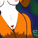  anthro anthrofied areola breasts brown_fur canine djcoyoteguy female fox fur lindsey mammal navel nude orange_fur pubes pussy signature white_fur 