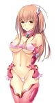 1girl arms_behind_back bandeau bare_shoulders blush breasts brown_eyes brown_hair choker cleavage closed_mouth covered_nipples detached_collar detached_sleeves elbow_gloves game_asset gloves hair_ornament highleg highleg_panties kamishiro_ouka large_breasts large_variant_set long_hair looking_at_viewer magical_girl mahou_shoujo_lucifer_ouka micro_panties navel nobushito non-web_source official_art panties pink_panties pink_thighhighs red_eyes self-datamine simple_background solo strapless string_panties tachi-e thighhighs thong transparent_background underboob underwear variant_set 