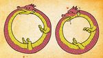  auto_vore blush dragon lying on_back ouroboros pierrezaius saliva self_vore vorarephilia vore 