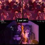 alternativefoot american_opossum anthro closet comic dialogue duo female hi_res male male/female mammal marsupial mephitid party seven_minutes_in_heaven sex skunk virginia_opossum