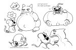 :3 attempted_kiss black_and_white chipped_tooth claws domestic_cat empty_eyes english_text eyes_closed eyewear fangs felid feline felis female feral guillotina_(mewgenics) heart_symbol imminent_vore laying_on_another laying_on_top lying male male/female mammal mewgenics monochrome murid murine navel nervous notched_ear obese obese_female on_back open_mouth outie_navel overweight overweight_female pawplants radical_rat_(mewgenics) rat rodent round_ears round_tail size_difference sunglasses teeth text thought_bubble tiny_rabbit_is_obsessed_with_giant_girlfriend
