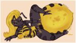 4_arms ant antennae_(anatomy) anthro arthropod arthropod_abdomen arthropod_abdomen_genitalia black_body black_skin blonde_hair bodily_fluids censor_bar chaosferret female food genitals hair hi_res honey_(food) honey_on_breasts honey_on_hand honey_on_nipples honey_pussy_juice honeypot_ant hymenopteran insect lactating lactating_honey multi_arm multi_limb nude solo swollen_breasts translucent translucent_body unusual_bodily_fluids unusual_lactation
