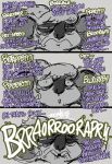2026 ambiguous_gender anthro bite biting_lip comic crimson_2020 digital_drawing_(artwork) digital_media_(artwork) english_description english_text feces female_(lore) half-closed_eyes hi_res implied_pooping inner_monologue koala mammal marsupial narrowed_eyes one_eye_closed onomatopoeia profanity restricted_palette scatplay shaking solo sound_effects teeth text thinking tooth_gap trembling vombatiform