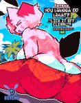 anthro artist_logo artist_name big_breasts big_butt black_ears black_tail blue_sky bottomwear brazilian_flag breasts butt butt_cleavage butt_focus clothed clothing countershade_butt countershading day digital_media_(artwork) ditchu ditchu_(ditchu) english_text female female_anthro fur hair hi_res lagomorph leporid logo looking_at_viewer looking_back looking_back_at_viewer mammal multicolored_body multicolored_fur narrowed_eyes outline outside palm_tree pants pants_only pink_body pink_fur pink_hair pixel_(artwork) plant purple_eyes purple_mouth question_mark rabbit red_bottomwear red_clothing red_pants scut_tail shaded short_tail sitting sky solo tail text topless topless_anthro topless_female tree watermark white_body white_countershading white_fur white_outline white_sclera