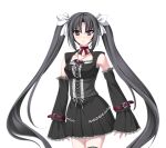  1girl black_dress black_hair blush bow choker closed_mouth collarbone detached_sleeves divine_heart_makina dress game_asset hair_bow hair_ribbon jewelry kagemusya kurusu_aria large_variant_set lolita_fashion long_hair looking_at_viewer necklace non-web_source official_art purple_eyes ribbon ribbon_choker self-datamine simple_background skirt solo tachi-e thighhighs transparent_background twintails variant_set very_long_hair 